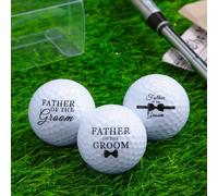 HyDren 3 Pcs Wedding Golf Balls Father of The Groom Gift Set Wedding Gifts Wedding Keepsake for Father Dad Men Wedding Favors Golf Balls from Son Groom, main white