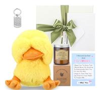 HyDren 5 Pcs I'm Sorry Gifts Set with Big Box Include Adorable Apology Duck Gifts Candle Sorry I Ducked up Card Keychain Soft Forgiveness Present for Her Men Mom Wife Girlfriend Dad Husband Boyfriend
