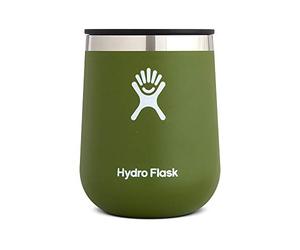Hydro Flask 10 oz Wine Tumbler - Stainless Steel & Vacuum Insulated - Press-In Lid - Olive