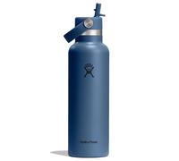 Hydro Flask 21oz (621ml) Standard Mouth Bottle with Flex Straw Cap Harbour Blue