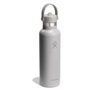 HYDRO FLASK - Standard Mouth Water Bottle 621 ml (21 oz) - Vacuum Insulated Stainless Steel Water Bottle with Flex Straw Cap - Birch
