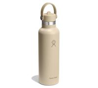 Hydro Flask - Standard Flex Straw Cap 621 ml (21 oz) Bottle - Stainless Steel, Leakproof, Cupholder Compatible - Insulated Cold 24 Hrs - Oat, Biege