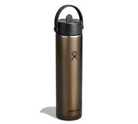 Hydro Flask - Lightweight Wide Flex Straw Cap Bottle 710 ml (24 oz) - Stainless Steel, Leakproof with Strap - Insulated Cold 24 Hrs - Obsidian
