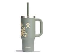 Hydro Flask 24 Oz Travel Tumbler with Handle, Lid and Straw - Insulated Stainless Steel in Botanical Bliss Agave