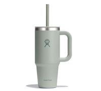 Hydro Flask 24 Oz Travel Tumbler with Handle, Lid and Straw - Insulated Stainless Steel in Tonal Agave