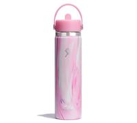 Hydro Flask 24 Oz Wide Flex Straw Cap Bottle - Insulated Stainless Steel - Wide Straw Lid, Non Spill, Leakproof in Jelly Pink