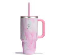 Hydro Flask 32 Oz Travel Tumbler with Handle, Lid and Straw - Insulated Stainless Steel in Jelly Pink