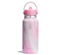 Hydro Flask 32 Oz Wide Flex Straw Cap Bottle - Insulated Stainless Steel - Wide Straw Lid, Non Spill, Leakproof in Jelly Pink