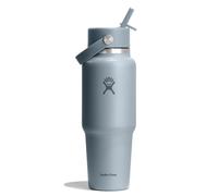 Hydro Flask - Wide Flex Straw Travel Bottle 946 ml (32 oz) - Stainless Steel, Leakproof, Fits Most Cupholders - Insulated Cold 24 Hrs - Wide Mouth, Ice Cube Friendly - Shale Gray