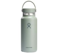 HYDRO FLASK - Wide Mouth Water Bottle 946 ml (32 oz) - Vacuum Insulated Stainless Steel Water Bottle with Leak Proof Flex Cap and Powder Coat - Agave