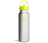 Hydro Flask 40 Oz Wide Flex Straw Cap Bottle - Insulated Stainless Steel - Wide Straw Lid, Non Spill, Leakproof in Stainless Steel Lime