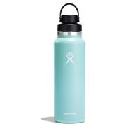 Hydro Flask 40 Oz Wide Mouth Chug Cap Water Bottle - Insulated Stainless Steel with Leakproof closeable lid for Cold Water Drinks, Sports, Travel, car and School in Dew