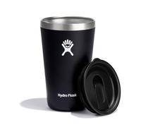 Hydro Flask - All Around Tumbler 473 ml (16 oz) with Closable Spill Proof Press-In Lid - Stainless Steel Double Wall Vacuum Insulated - Black