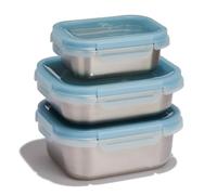 Hydro Flask Food Container Bundle - Hot Lunch Stainless Steel Snack Containers with Lids - 2 Cup, 3.5 Cup, and 5 Cup Capacities in Rain