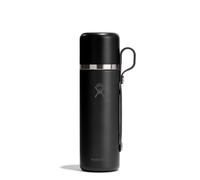 Hydro Flask - Insulated Hot Flask and Cup 828 ml (28 oz) - Leakproof, All-in-One Design - Keeps Drinks Hot 30 Hrs & Cold 30 Hrs - Black