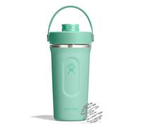 Hydro Flask - Insulated Stainless Steel Shaker Bottle 710 ml (24 oz) - Leakproof Flip Chug Spout - for Protein Shakes & Supplements - Whisk Ball - Cold for 24 Hours - Mermaid Green
