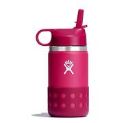 HYDRO FLASK - Kids Water Bottle 354 ml (12 oz) - Vacuum Insulated Stainless Steel Toddler Water Bottle - Silicone Flex Boot, Easy Sip Straw Lid - BPA-Free - Wide Mouth - Peony
