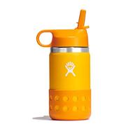 HYDRO FLASK - Kids Water Bottle 354 ml (12 oz) - Vacuum Insulated Stainless Steel Toddler Water Bottle - Silicone Flex Boot, Easy Sip Straw Lid - BPA-Free - Wide Mouth - Canary