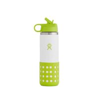HYDRO FLASK - Kids Water Bottle 591ml (20 oz) - Vacuum Insulated Stainless Steel Toddler Water Bottle - Silicone Flex Boot, Easy Sip Straw Lid - BPA-Free - Wide Mouth - Jungle