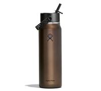 Hydro Flask - Lightweight Wide Flex Straw Cap Bottle 946 ml (32oz) - Stainless Steel, Leakproof with Strap - Insulated Cold 24 Hrs - Dishwasher Safe - Obsidian