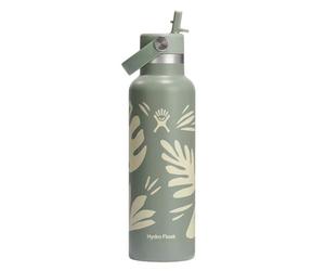 Hydro Flask S21CFS377P Insulated Water Bottle with Standard Flex Straw Lid, 21oz, Botanical Bliss Agave