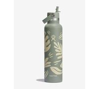 Hydro Flask S21CFS377P Insulated Water Bottle with Standard Flex Straw Lid, 21oz, Botanical Bliss Agave
