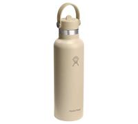 Hydro Flask - Standard Flex Straw Cap 621 ml (21 oz) Bottle - Stainless Steel, Leakproof, Cupholder Compatible - Insulated Cold 24 Hrs - Oat, Biege