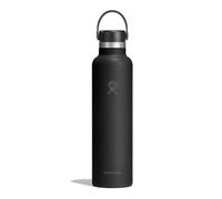 Hydro Flask - Standard Flex Cap 710 ml (24 oz) Bottle - Stainless Steel, Leakproof, Cupholder Compatible - Insulated Cold 24 Hrs & Hot 12 Hrs - Black