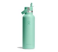 Hydro Flask - Standard Flex Straw Cap 621 ml (21 oz) Bottle - Stainless Steel, Leakproof, Cupholder Compatible - Insulated Cold 24 Hrs - Mermaid Green