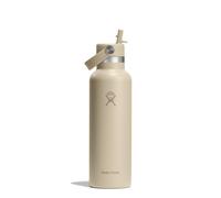 Hydro Flask - Standard Flex Straw Cap 621 ml (21 oz) Bottle - Stainless Steel, Leakproof, Cupholder Compatible - Insulated Cold 24 Hrs - Oat,