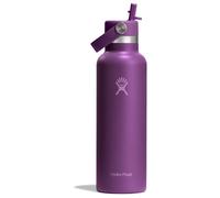 Hydro Flask - Standard Flex Straw Cap 621 ml (21 oz) Bottle - Stainless Steel, Leakproof, Cupholder Compatible - Insulated Cold 24 Hrs - Beachplum