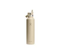 Hydro Flask - Standard Flex Straw Cap 621 ml (21 oz) Bottle - Stainless Steel, Leakproof, Cupholder Compatible - Insulated Cold 24 Hrs - Oat, Biege