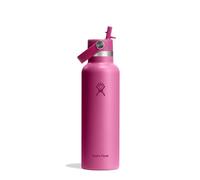 Hydro Flask Standard Mouth Water Bottle 621 ml (21 oz) with Flex Straw Cap One Size Pink