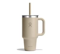 Hydro Flask - Travel Tumbler 946 ml (32 oz) | Clear Press-In Straw Lid - Stainless Steel - Double Vacuum Insulation - Splash Proof - Oat