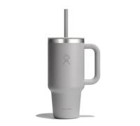 HYDRO FLASK - Travel Tumbler 946 ml (32 oz) with Closable Press-In Straw Lid - Stainless Steel - Double Wall Vacuum Insulated - Splash resistant lid - Birch