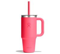 Hydro Flask - Travel Tumbler Clear Lid - Insulated mug size 710 ml, pink