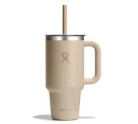 Hydro Flask Travel Tumbler Clear-32 Oz Thermal Mug Beige 32 oz