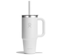 Hydro Flask - Travel Tumbler Clear Lid - Insulated mug size 946 ml, white/grey
