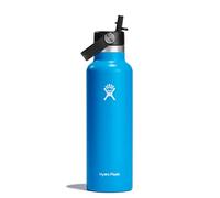 HYDRO FLASK - Water Bottle 621 ml (21 oz) - Vacuum Insulated Stainless Steel Water Bottle with Flex Straw Cap - BPA-Free - Standard Mouth - Pacific