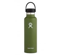 HYDRO FLASK - Water Bottle 621 ml (21 oz) - Vacuum Insulated Stainless Steel Water Bottle with Leak Proof Flex Cap and Powder Coat - BPA-Free - Standard Mouth - Olive