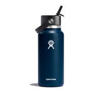 Hydro Flask - Water Bottle 946 ml (32 oz) - Vacuum Insulated Stainless Steel Water Bottle with Flex Straw Cap - Wide Mouth - Indigo