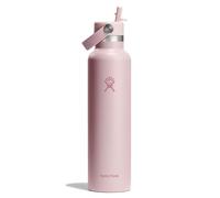 Hydro Flask Water Bottle - Insulated Stainless Steel - Standard Straw Lid, Non Spill, Leakproof in 24 Oz Trillium Pink