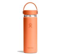Hydro Flask Water Bottle - Insulated Stainless Steel - Wide Mouth Flex Lid, Non Spill, Leakproof and Refillable in 20 Oz Nectar Orange