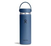 Hydro Flask Water Bottle - Insulated Stainless Steel - Wide Mouth Flex Lid, Non Spill, Leakproof and Refillable in 20 Oz Harbor Blue