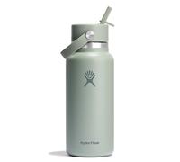 Hydro Flask Water Bottle - Insulated Stainless Steel - Wide Mouth Flex Straw Lid, Non Spill, Leakproof and Refillable in 32 Oz Tonal Agave