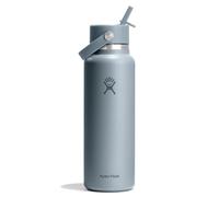Hydro Flask Water Bottle - Insulated Stainless Steel - Wide Straw Lid, Non Spill, Leakproof in 40 Oz Shale Gray