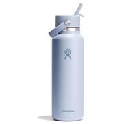 Hydro Flask Water Bottle - Insulated Stainless Steel - Wide Straw Lid, Non Spill, Leakproof in 40 Oz Surf Blue