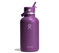 Hydro Flask Water Bottle - Insulated Stainless Steel - Wide Straw Lid, Non Spill, Leakproof in 64 Oz Beachplum Purple