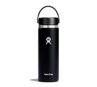 Hydro Flask - Wide Flex Cap 591 ml (20 oz) Bottle | Stainless Steel, Leakproof - Insulated Cold 24 Hrs & Hot 12 Hrs - Black