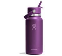 Hydro Flask - Wide Flex Straw Cap 946 ml (32 oz) Bottle - Stainless Steel, Leakproof Straw, Dishwasher Safe - Insulated Cold 24 Hrs - Wide Mouth, Ice Cube Friendly - Beachplum